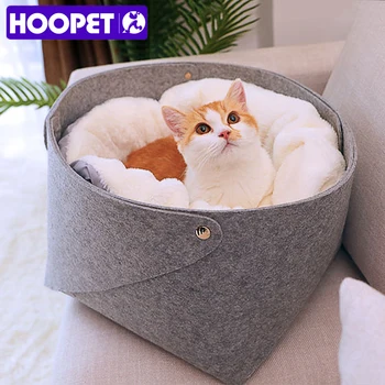 

HOOPET Cat Basket Pet Dog Bed for Cat Warm Bed Dogs Houses for Cats Pets Products House for Cat Puppy Soft Comfortable House
