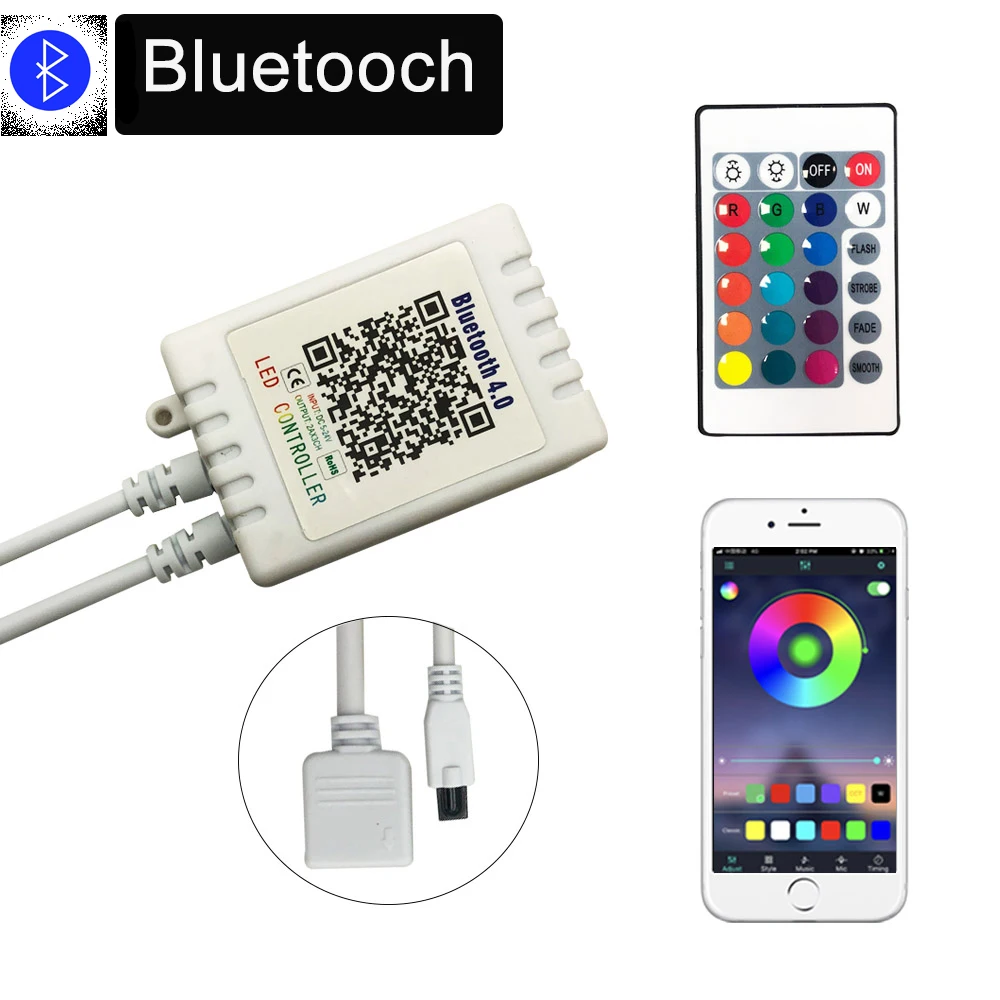 Светодиодный контроллер RGB 24 клавиши светодиодный ИК Bluetooth с кнопками для ленты SMD