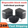 10/100/200/400pcs Disposable Adult Mask 3-layer Non-woven Meltblown Mask Individually Wrapped Mask Black Filter Mask Face Masks ► Photo 1/4