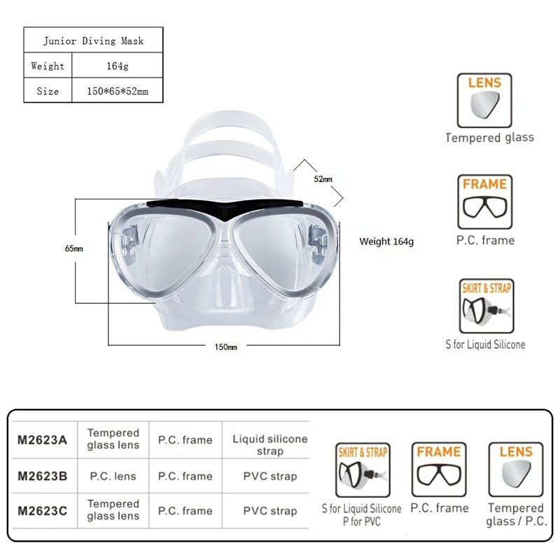Детская маска для дайвинга комплект дыхательных трубок закаленное/закаленное стекло очки полностью сухие трубки аксессуары для