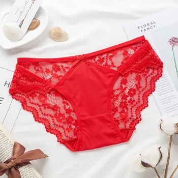 

Lace Underwear Women's Sexy Seemless Hollow out Japanese-style WOMEN'S Panties Pure Cotton Crotch Sheath Underpants