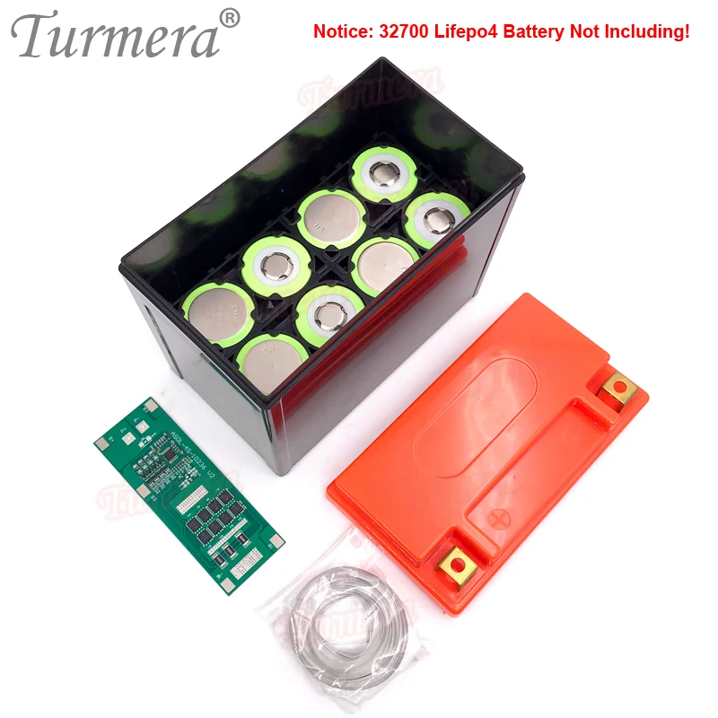 Turmera-12V 32700 Lifepo4 배터리 보관함 2x4 홀더 니켈 4s 40A 12.8V 밸런스 BMS, 무정전 전원 공급 장치 사용