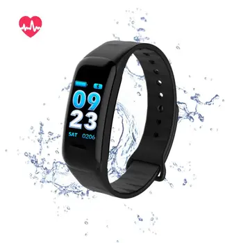 

Sports Smart Bracelet Blood Pressure Heart Rate Monitor Fitness Track Smart Band Watch Support Music Control