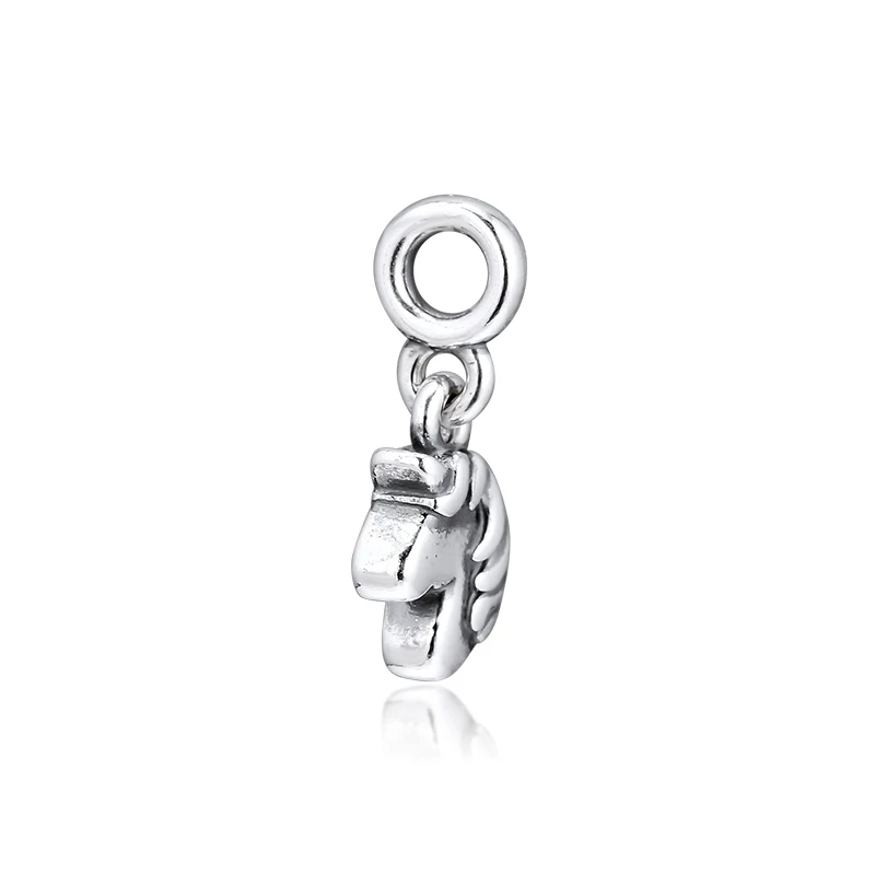 Подходит для браслетов Pandora с бусинами 925 пробы Серебряное ювелирное изделие с надписью ME My Magical Unicorn Charms