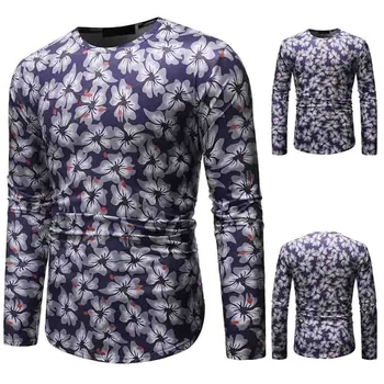 

New Fashion Mens Needle show Autumn Long Sleeve Casual Fit Cotton Round Top Blouse Wholesale Free Ship рубашка мужская Z4