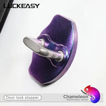 

LUCKEASY Car Exterior modification ABS door lock stopper protection cap for Tesla Model3 and ModelY starry sky chameleon series