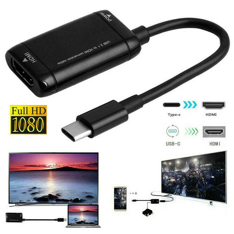 Тип-c HDMI конвертер Кабель USB3.1 MHL адаптер для Android телефонов планшетов LFX-ING