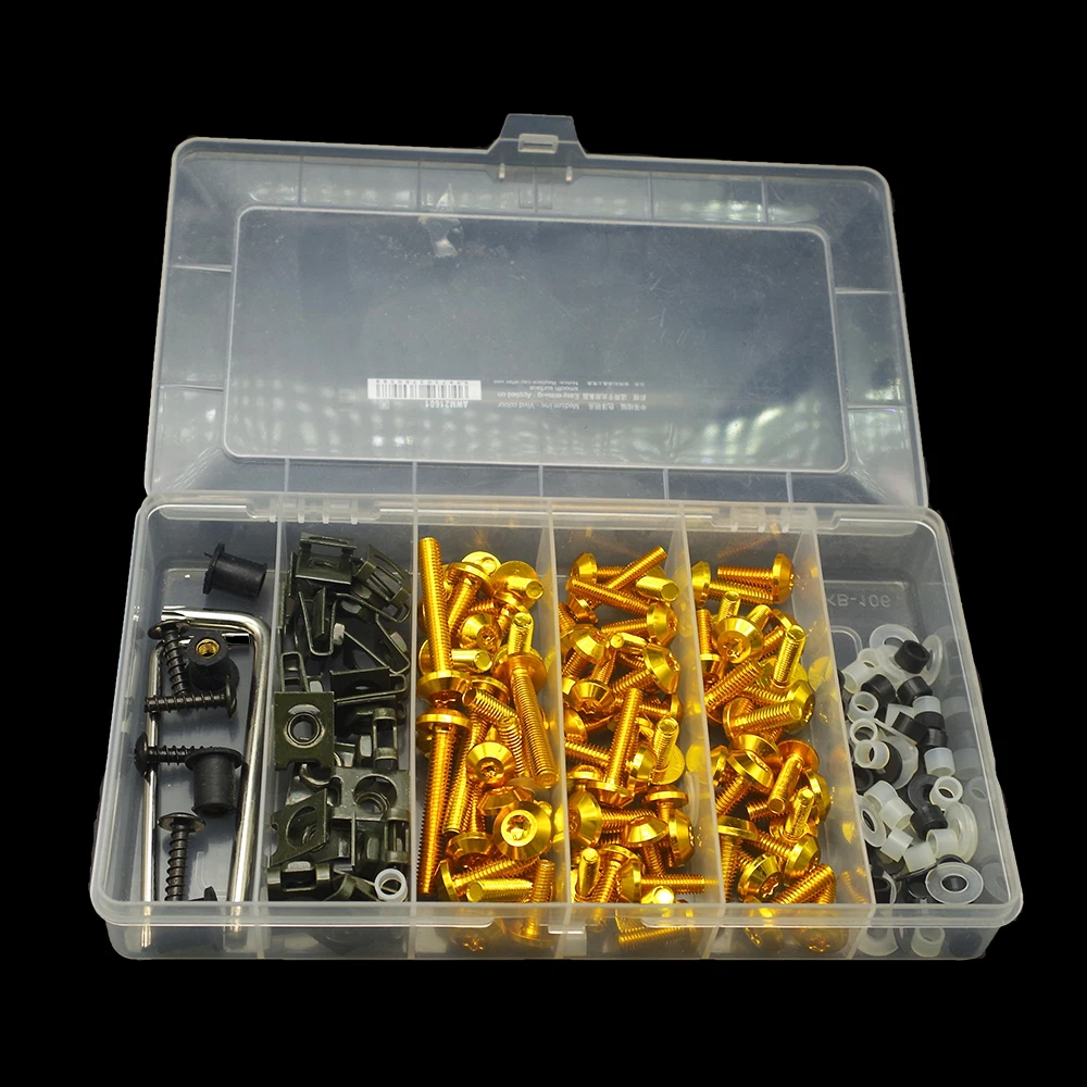 

Universal Motorcycle Full Fairing Screws Kit Body moto cover Bolts Nuts FOR gl 1800 honda vtr 1000 sp1 honda z50 gsxr 2011