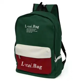 

Korean Style Canvas Fashion Backpack Woman Hit Color Nylon Backpack For Girls Leisure Travel School Bag Personality Luggage