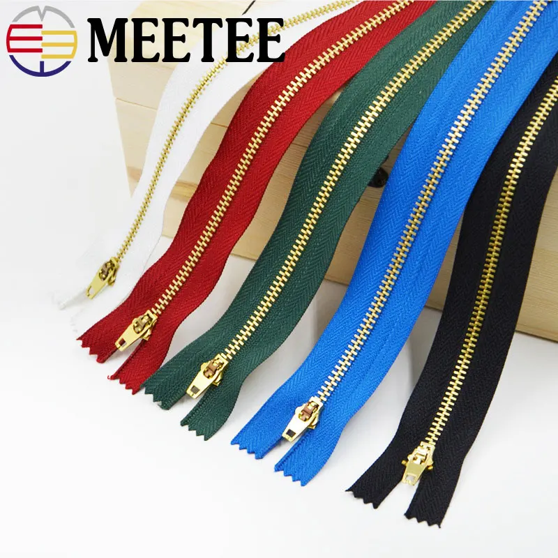Meetee 10 шт 13/15/18 см 3 # высокая конец застежки молнии металла с закрытым концом