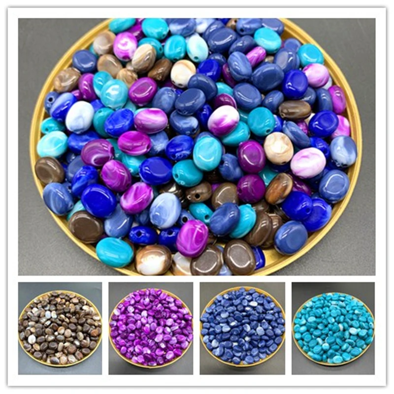 Acrylic Beads Earrings Necklace-Accessories Jewelry-Making DIY of for 8x6mm 100pcs New
