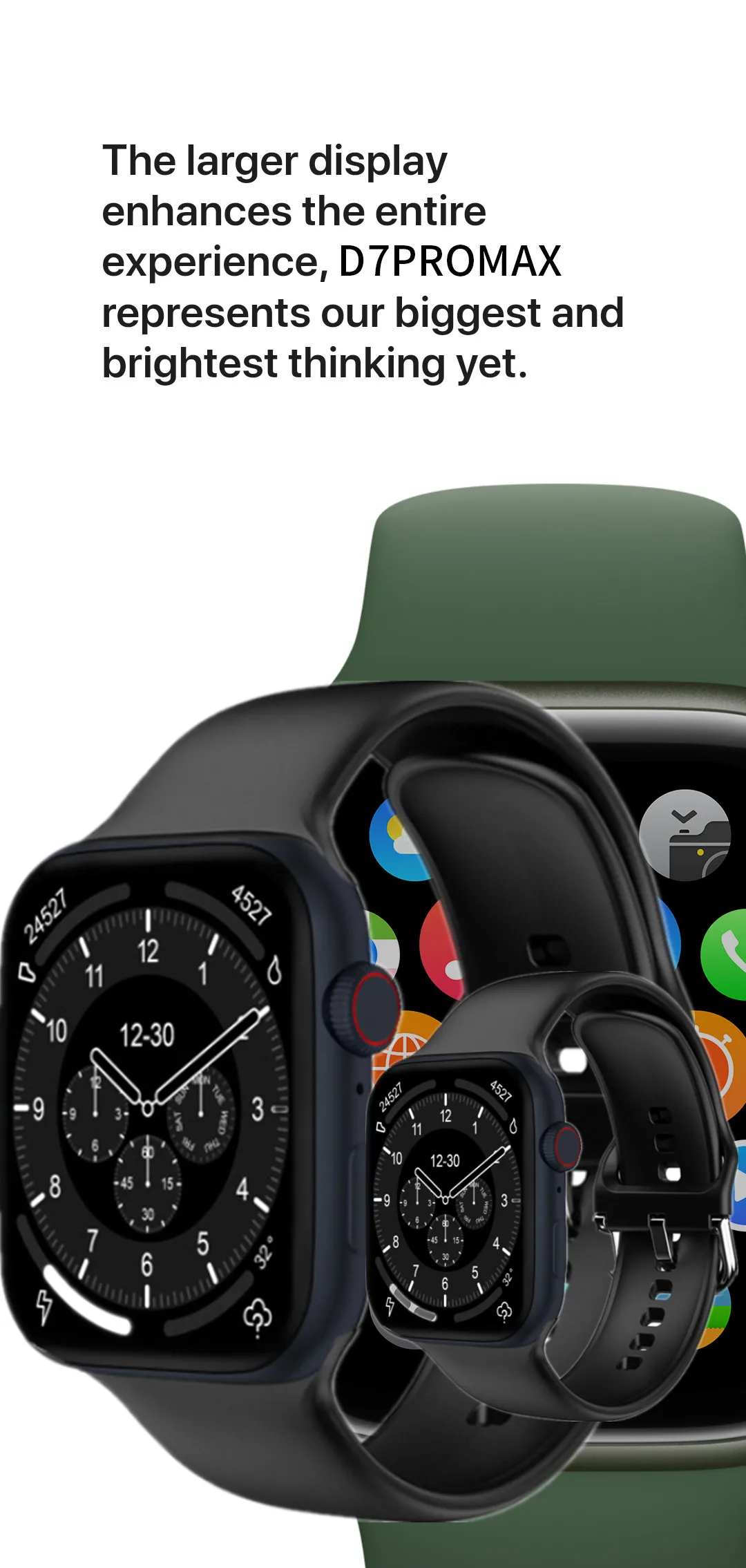 D7 Pro Max Smart Watch Fast Wireless Charging Voice Assistant Smartwatch Bluetooth Call DIY Watchface IP68 Waterproof Sportwatch