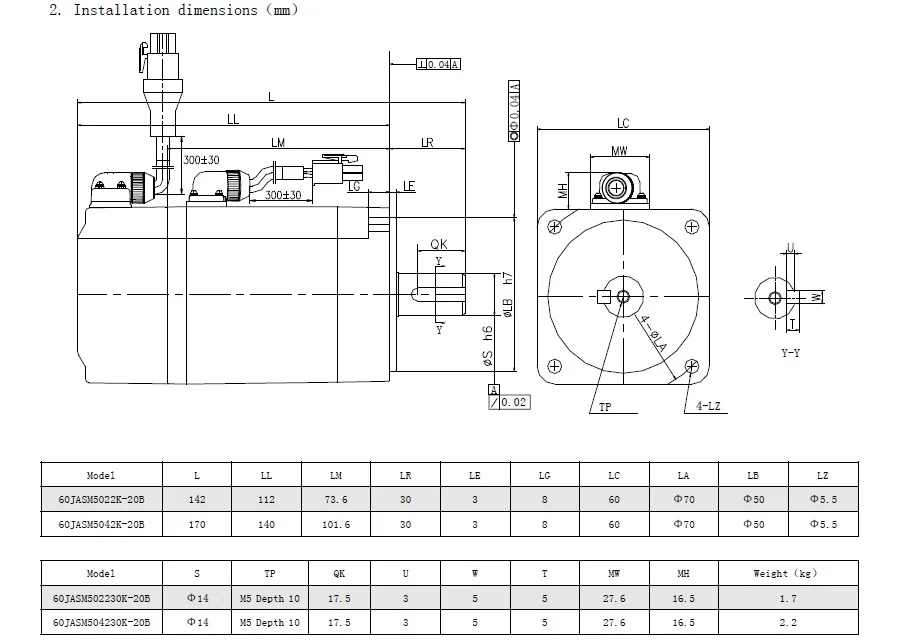 60JASM04230K-2500-W+JASD4002-2500 3