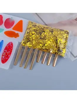 

DIY Crystal Epoxy Resin Mold Hair Clip Geometric Barrette Hairpin Silicone Mould Q81D