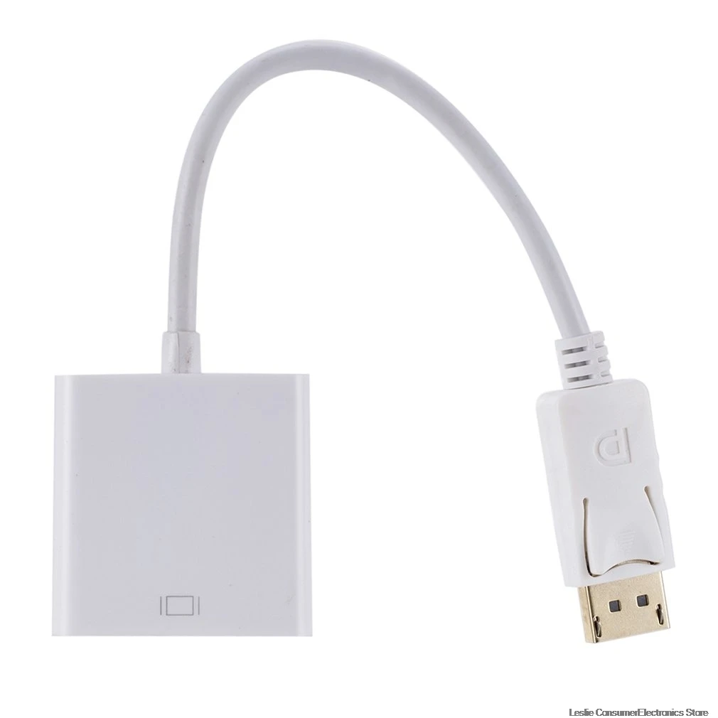 DisplayPort Display Port DP to VGA Adapter Cable Male to Female Converter for PC Computer Laptop HDTV Monitor Projector