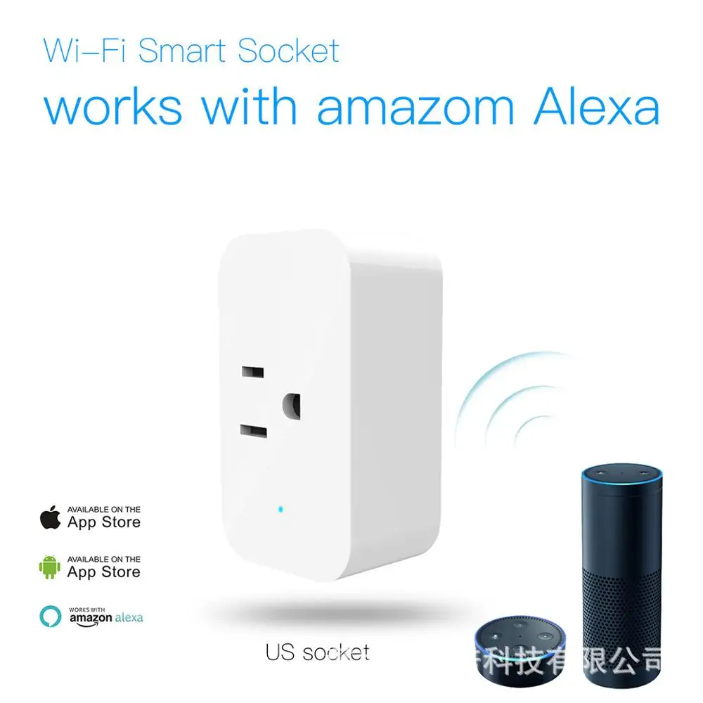 США Wifi Smart Plug, worSmart Plug работает с Alexa-A сертифицировано для людей Deviceks с Alexa-A сертифицировано для людей устройство - Цвет: Белый