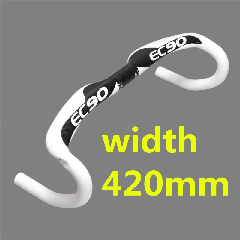 white 420mm Быстрый транспорт ec90 углерода едете на велосипеде Езда на велосипеде с 31,8*400/420/440 мм велосипедный вынос руля - Цвет: white 420mm