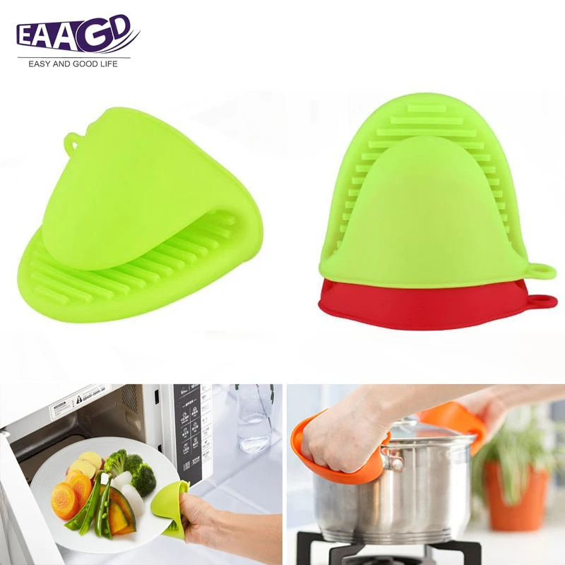 1 пара кухонные силиконовые термостойкие защитные зажимы Нескользящие для