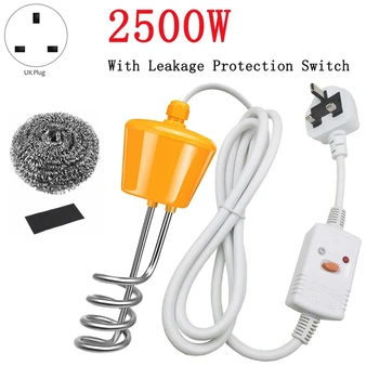 

220V 2500W Suspension Immersion Electric Water Heater s Boiler Pool with Leakage Protection Switch UK Plug