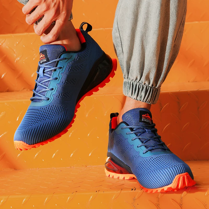 Extra-large marathon running shoes men's shoes non-slip shock absorption cross-country running shoes outdoor travel sports shoes