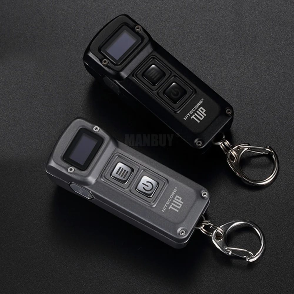 NITECORE TUP USB Перезаряжаемый 1000 люмен революционный Интеллектуальный Карманный светильник брелок из нержавеющей стали Кнопка фонарь черный серый