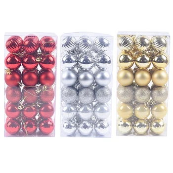 

Christmas Tree Ball Party Large Plastic DIY Hanging Decor Baubles Set
