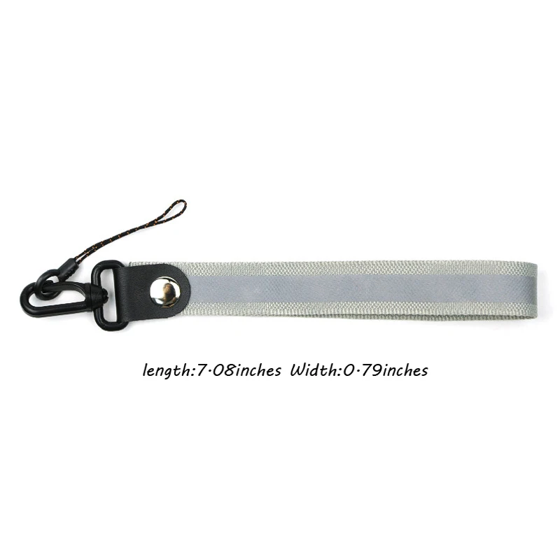 7.08inch Gray Светоотражающие полосы для телефона на шею ремешки для ключей ID бейдж телефон Веревка с брелок для ID держатель для карт браслет - Цвет: 7.08inch Gray