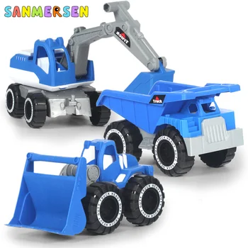 

3pcs Mini Construction Bulldozer Excavator Car Toys Vehicle Set Engineering Vehicle Diecast Model Kit Kids Children's Car Toys