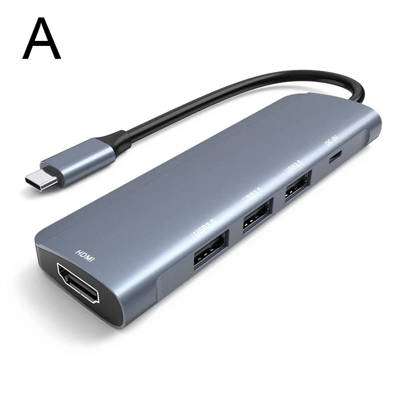 a Тип C к HDMI адаптер портативный многоцелевой для ноутбука мобильного телефона домашнего офиса XR649 - Цвет: a
