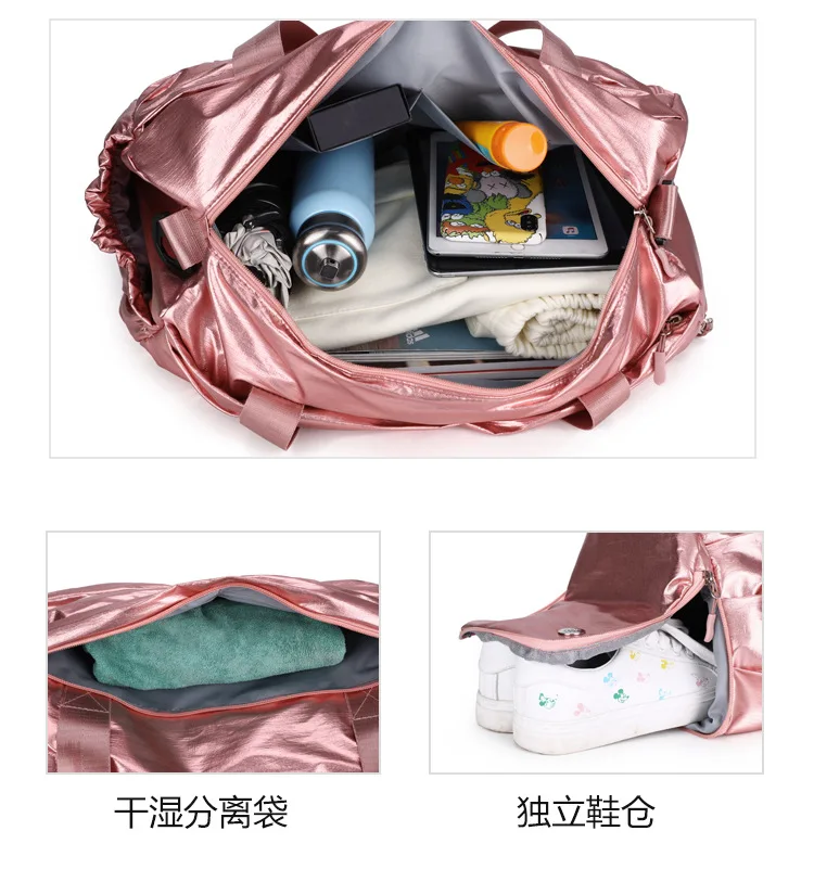 New style temperament travel bag ladies leisure travel single shoulder luggage bag large capacity handheld fitness bag