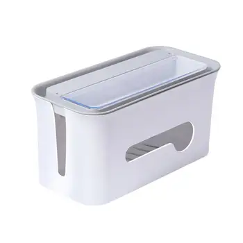 

1pc Cable Storage Box Durable Power Strip Cable Storage Container Storage Case Cord Organizer Socket Box Cord Hider Box for Home