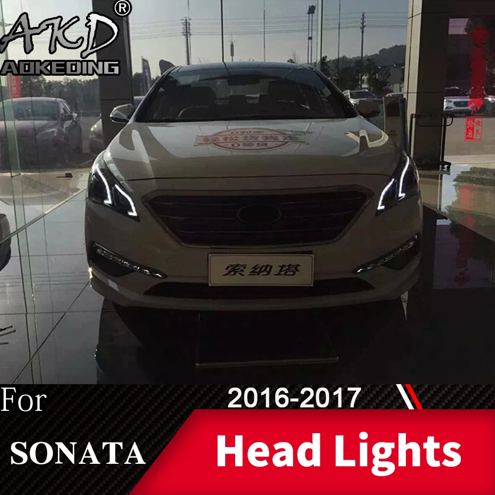 Фара для автомобиля hyundai Sonata- MK9 головной светильник s противотуманный светильник s дневной ходовой светильник DRL H7 светодиодный Биксеноновая лампа автомобильные аксессуары
