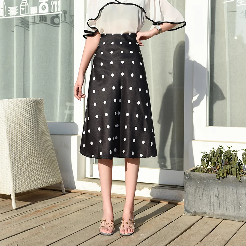 Юбки Женские s шелковая юбка женские осенние офисные атласные юбки с высокой