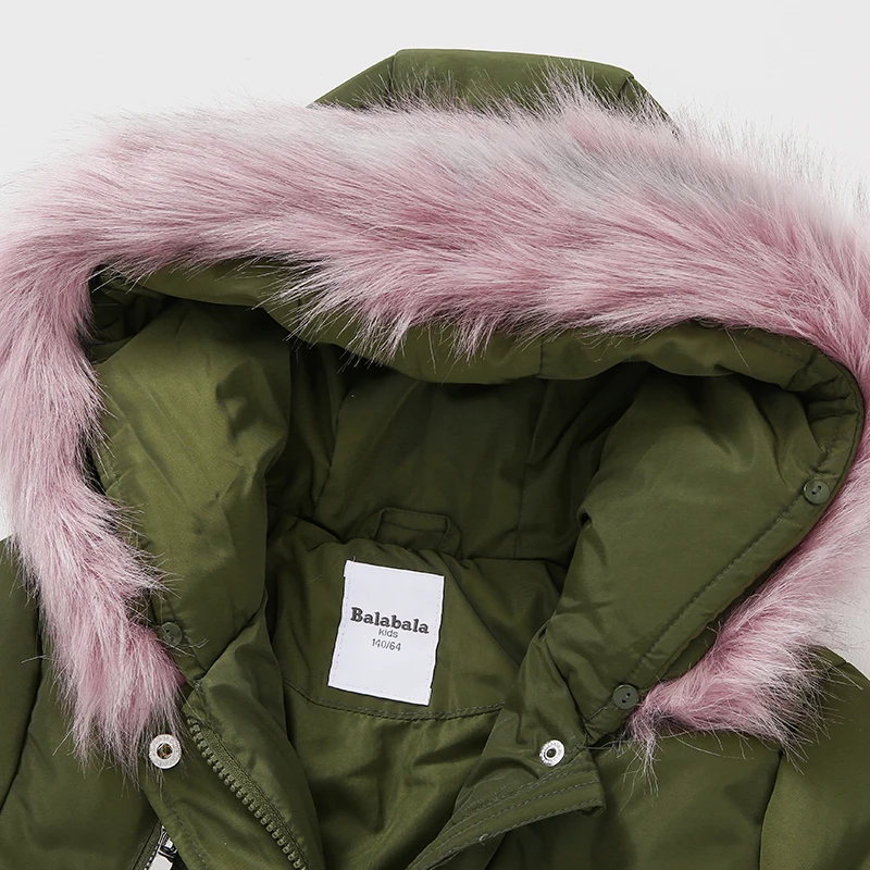 awesome  Children clothing down jacket girls 2019 new autumn and winter big children's jacket long tide wind