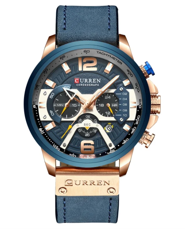 DIDUN watch Men Top Brand Luxury Quartz Watch Analog Leather Sports Watches Men's Army Military Watch 30m Waterproof Wristwatch - Цвет: sbl