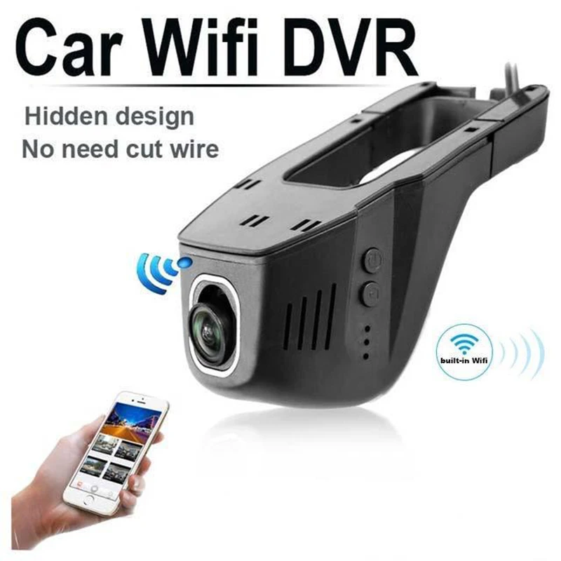 Wifi Скрытый цифровой видеорегистратор для автомобиля камера 1080P видеорегистратор камера ночного видения Поддержка управления приложением wifi dvr 170 градусов широкий угол