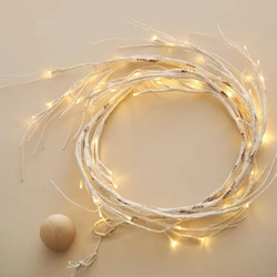DIY Shape Bendable Birch Tree Rattan Light String Holiday Fairy Vine Garland Lamp 1.8m 48leds for Christmas Wedding Party Decor