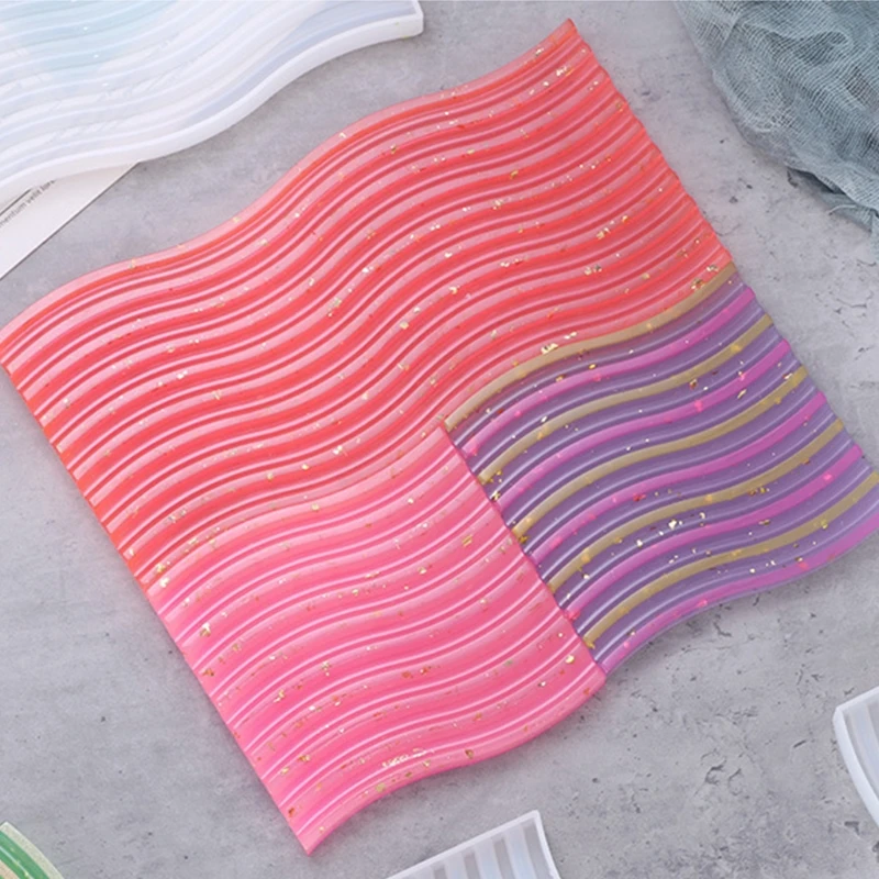 Wave Coaster Epoxy Resin Mold Serving Plate Board Silicone Mould DIY Crafts Cup Mat Mug Pad Home Decortaions Casting | Украшения и