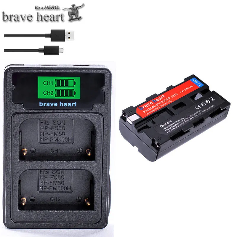 chagrer and 1battery NP-F550 NP F550 NP-F570 батарейный блок камеры+ ЖК-дисплей USB Зарядное устройство для sony NP-F330 NP-F530 NP-F570 NP-F730 NP-F750 CCD-TRV81 CCD-RV100 - Цвет: chagrer and 1battery