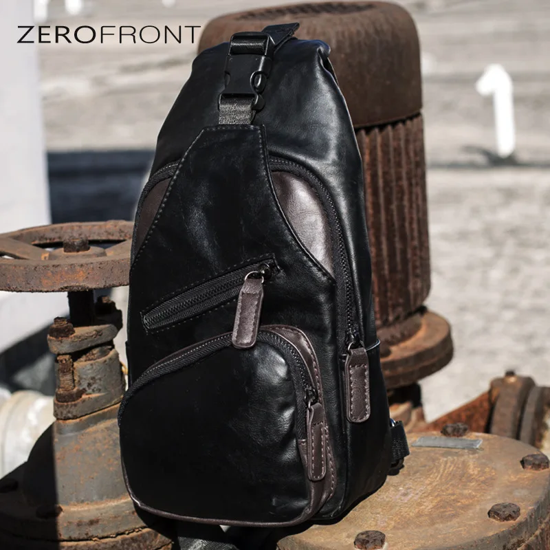 

Korean-style 2018 New Style Men Chest Pack Hide Substance Shoulder Bag Shoulder Bag Soft Leather Bag Men's Bag Rides Luggage Fas