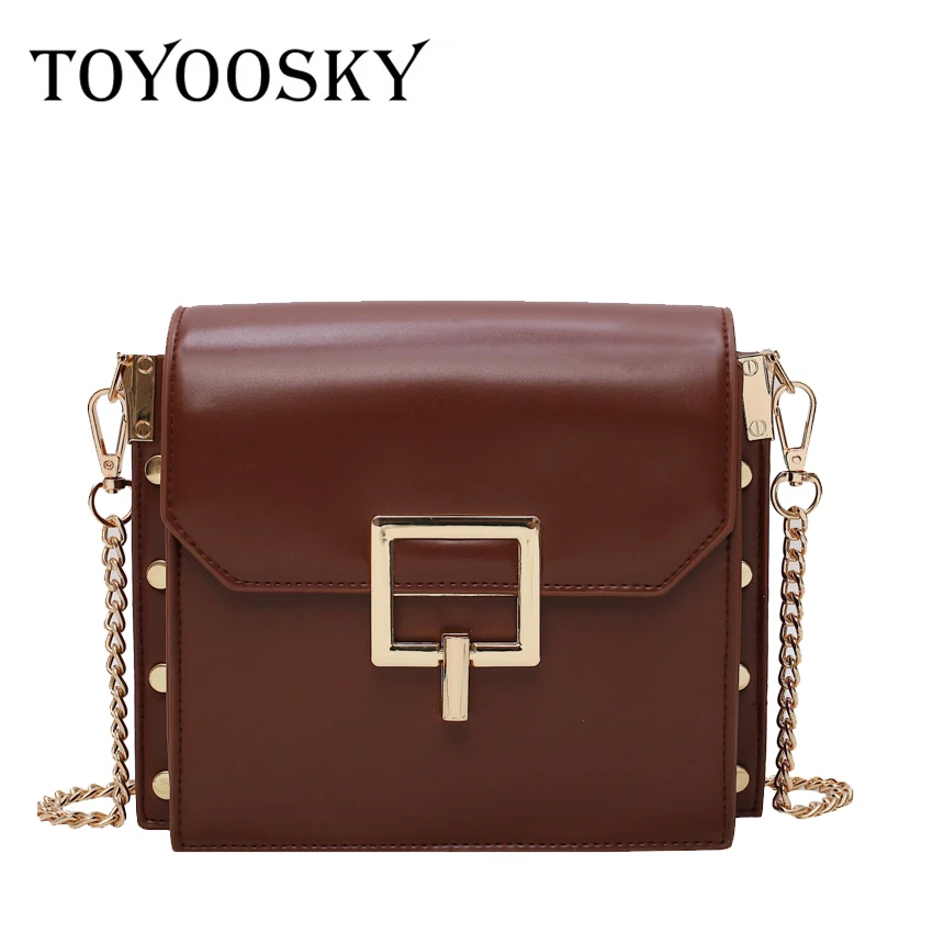 

TOYOOSKY 2019 New Design PU Leather Messenger Bags Women Small Flap Crossbody Bag Female Famous Brand Mini Square Bag for Ladies