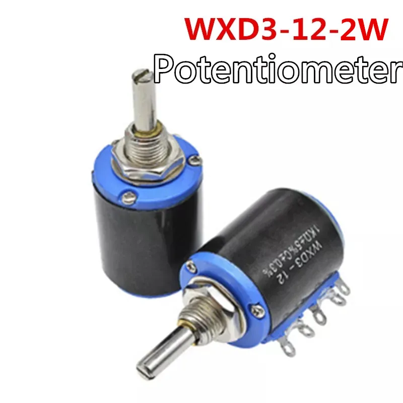 WXD3-12-2W 100 220 470 1K 2K2 3K3 4K7 10K 22K 33K 47K Ohm 100R 220R 470R 2.2K 3.3K 4.7K WXD3-12 1W Potentiometer 1pcs