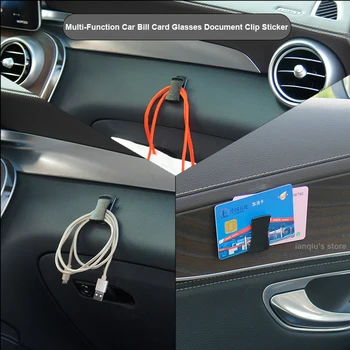 

Accessory Car Bill Holder Card Glasses Document Clip Sticker On Door
