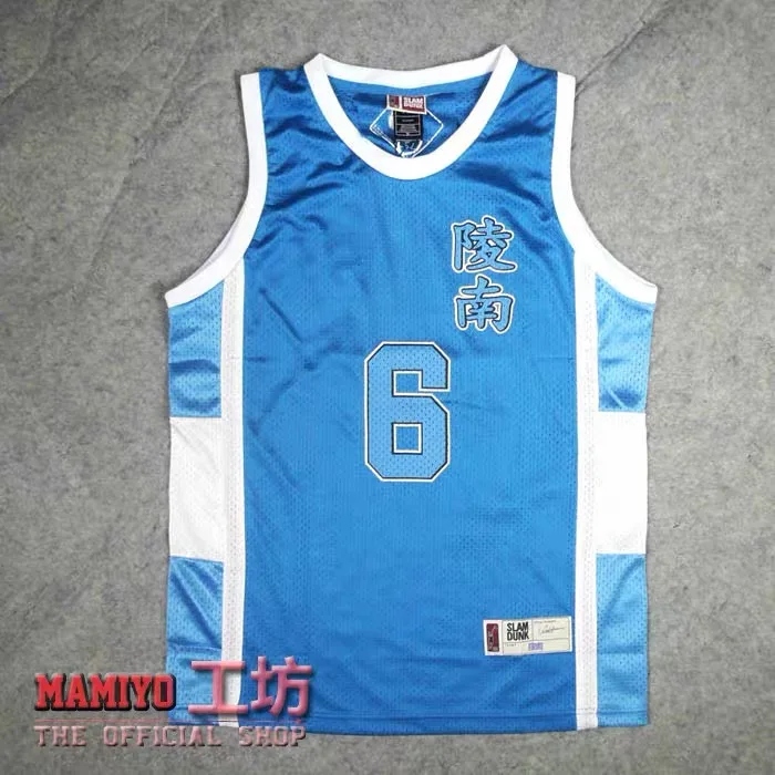 sexy cosplay Anime Shohoku Ling South High School Sendoh Akira White Blue Jersey Shirt Sports Wear Uniform Jersey Cosplay Basketball Team anime dress