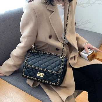 

Diamond Plaid Textured Tote New Fashion Net Red Ocean Style Shoulder Messenger Bag All-matching Ins Shoulder & Crossbody Bags PU