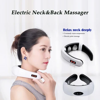 

Neck Back Electric Massager 6 Mode Power Pulse Micro-current Massage Neck Pain Reliever Relaxation Health Care Massager For Neck