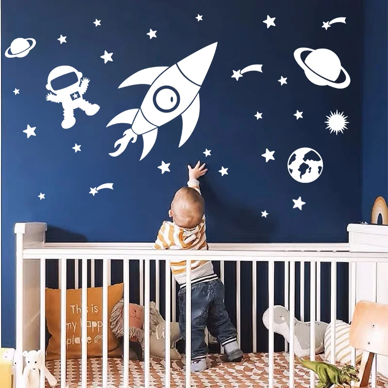 Children Wall Stickers Space Space World Wall Stickers Kids