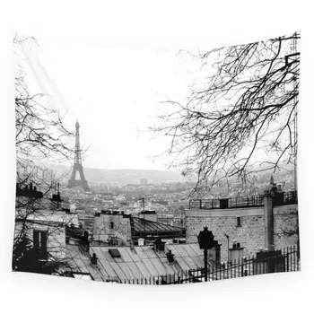 

France City Paris Landscape Tapestry Wall Hanging Home Decor Wall Cloth Tapestries Dorm Wall Carpet Yoga Mat Tapestry