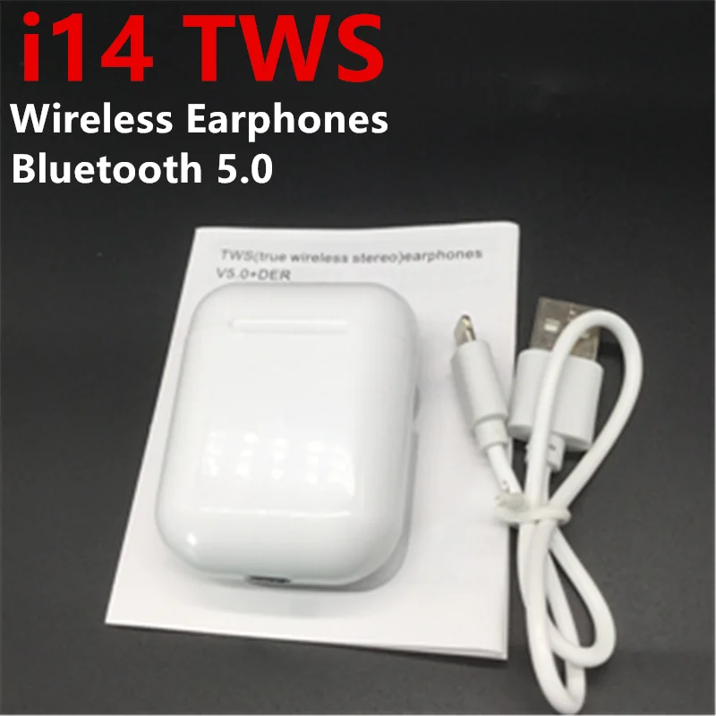 I14 TWS Bluetooth 5,0 Беспроводные наушники гарнитуры наушники с зарядным устройством для ecouteur iphone 7 samsung Xiaomi huawei LG honor