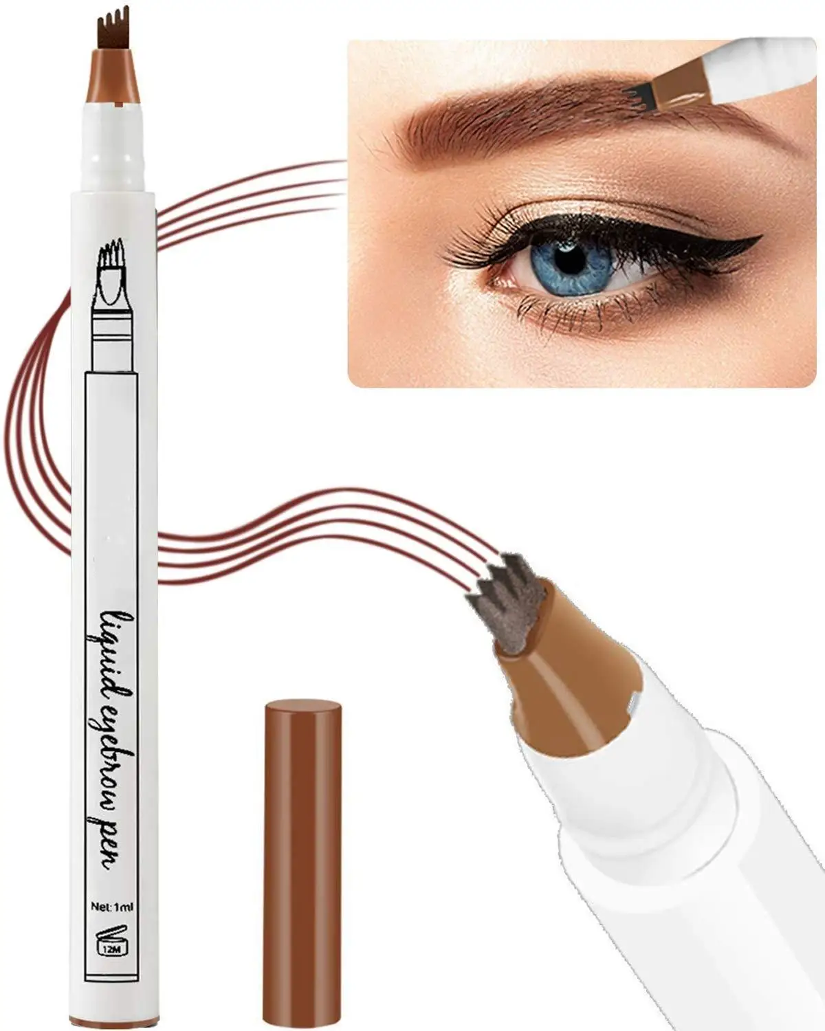 Reddish Brown Miji Mila тату-ручка для бровей, водостойкий микроблейдинг карандаш для бровей, тени для бровей, стойкий карандаш для бровей - Цвет: Reddish Brown